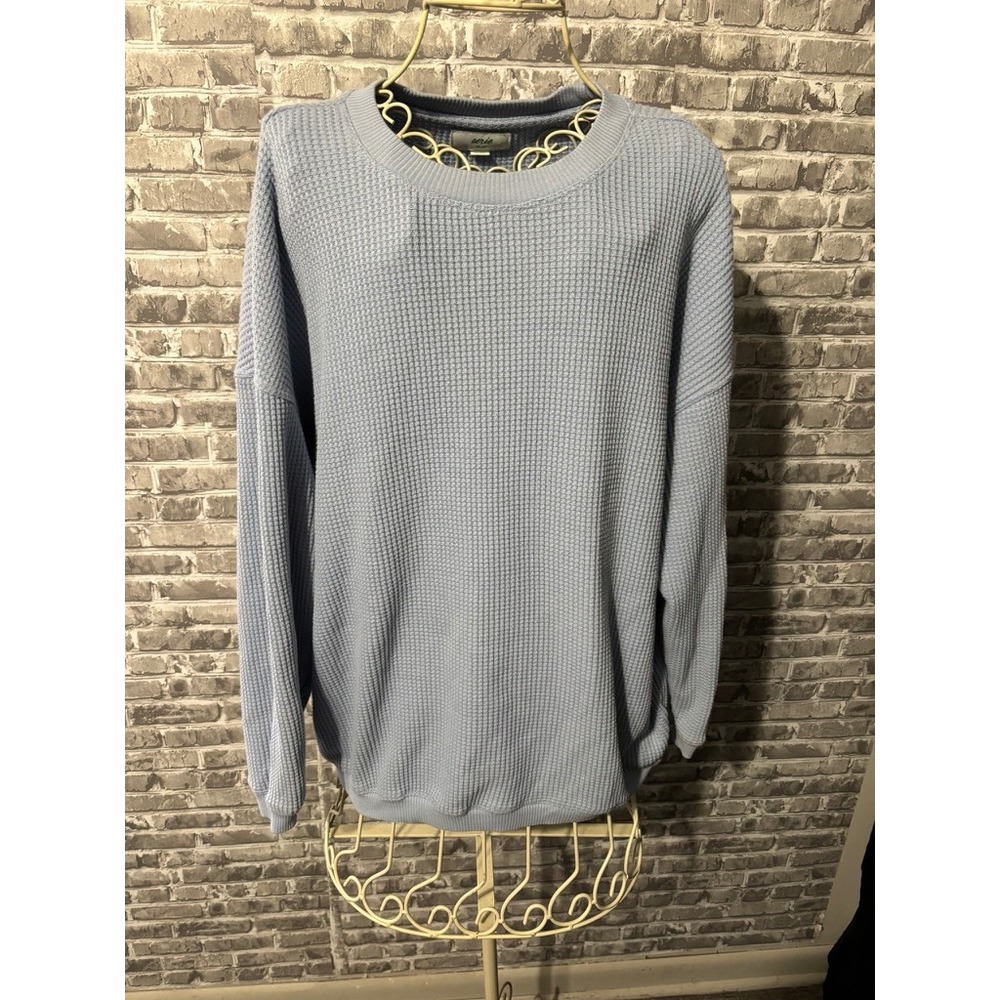 Aerie Blue Waffle Knit Sweatshirt‎